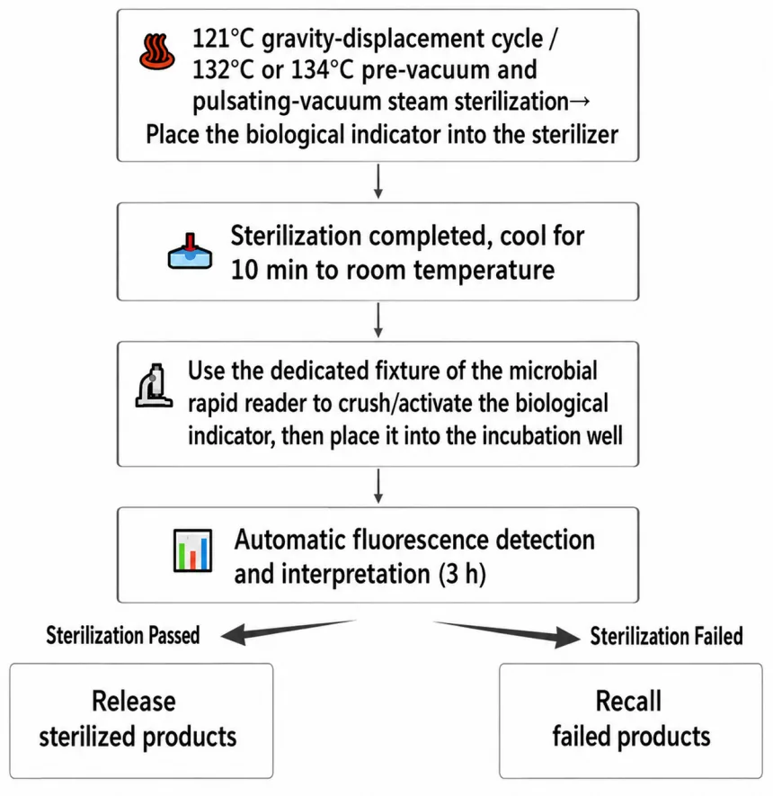 The entire process of using Taili biological indicators