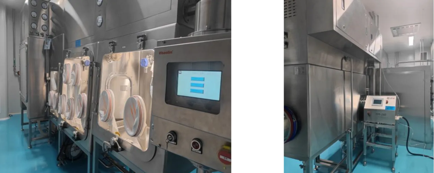 Containment Isolator for Drying, Weighing and Crushing